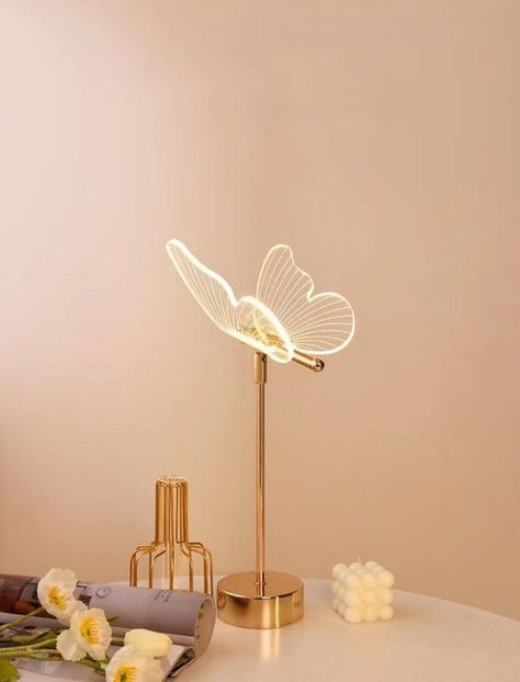 Lampara Portatil Mesa Moderna Mariposa Led USB Lau-5