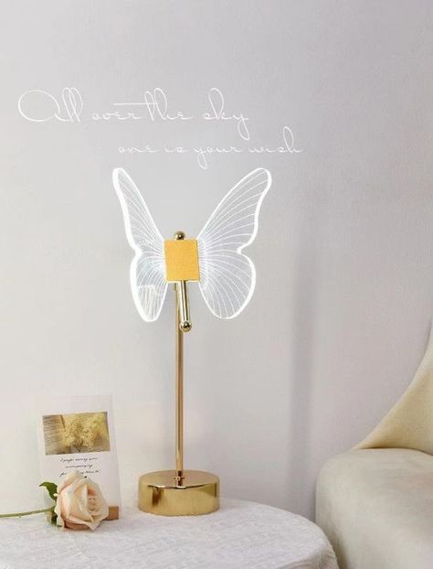 Lampara Portatil Mesa Moderna Mariposa Led USB Lau-6