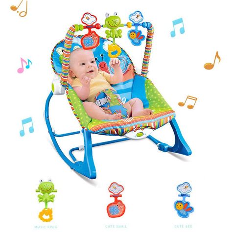 Silla Mecedora 3 En 1 Musical Vibraciones Relajantes Rondon-1