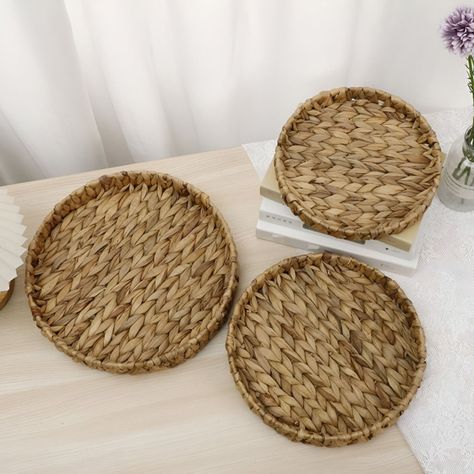 Set de 3 Bandeja Cesta Almacenamiento Jacinto Natural Jhn-2