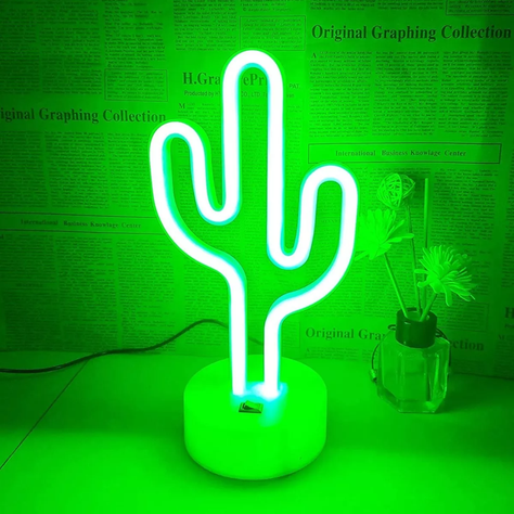 Lampara Cactus Decoracion Escritorio Niños Portati USB Lau-2