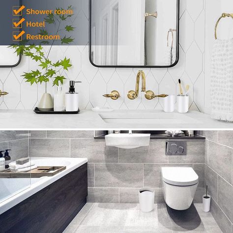 Juego Accesorios Baño 6 Piezas Decoración Moderno Rondon-5