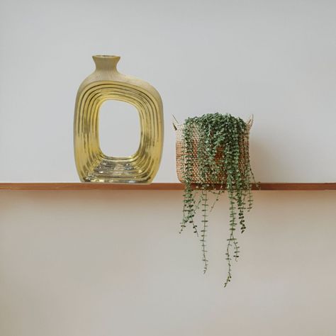Florero Arte Dorado Hueco Decoración Hogar Arreglo Jhn-6
