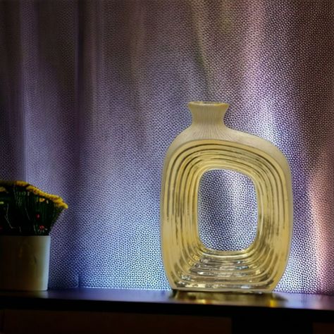 Florero Arte Dorado Hueco Decoración Hogar Arreglo Jhn-8