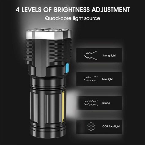 Linterna Portatil Camping Carga USB Iluminacion Luz Rondon-2