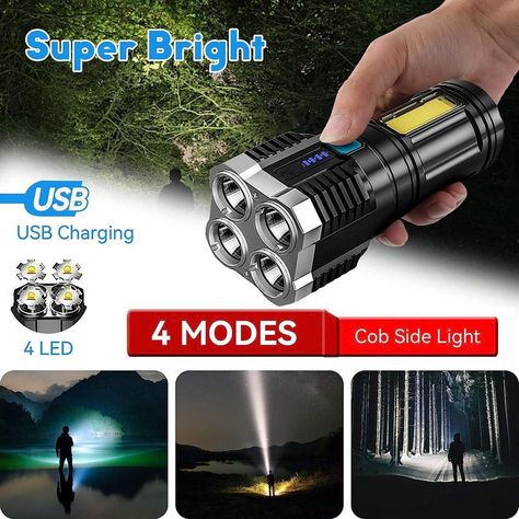 Linterna Portatil Camping Carga USB Iluminacion Luz Rondon-4