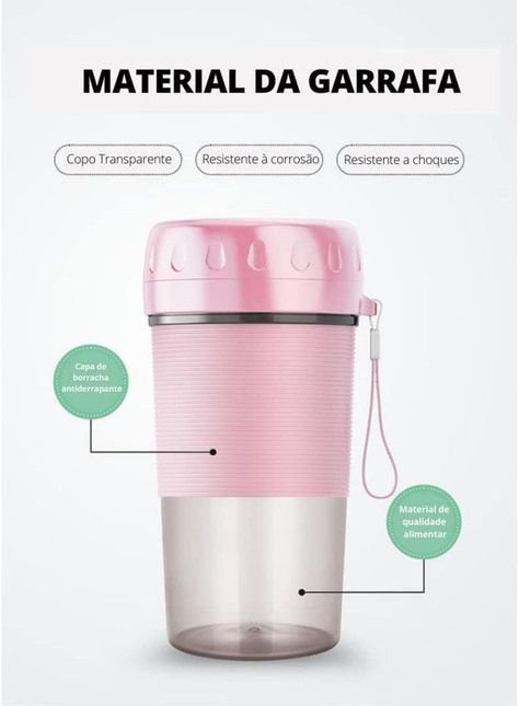 Licuadora Portatil Vaso Recargable Mini Extractor Jugo Lau-4