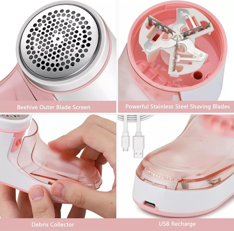 Removedor Pelusas Recargable Inalámbrico Usb Portátil Lau-6
