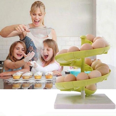 Porta Huevos Frutas Espiral Ahorrador Espacio Cocina Rondon-2