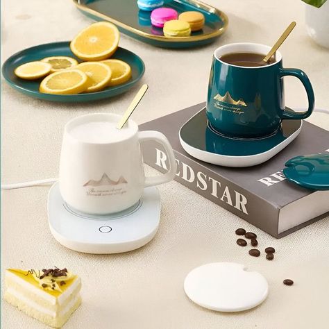 Taza Base Calentadora Te Café Bebidas Hogar Oficina Lau-7