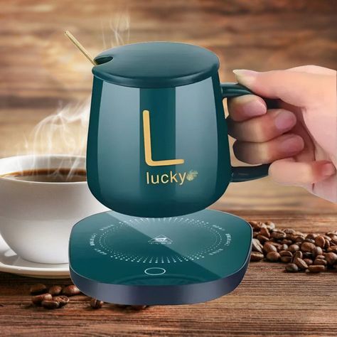 Taza Base Calentadora Te Café Bebidas Hogar Oficina Lau-8