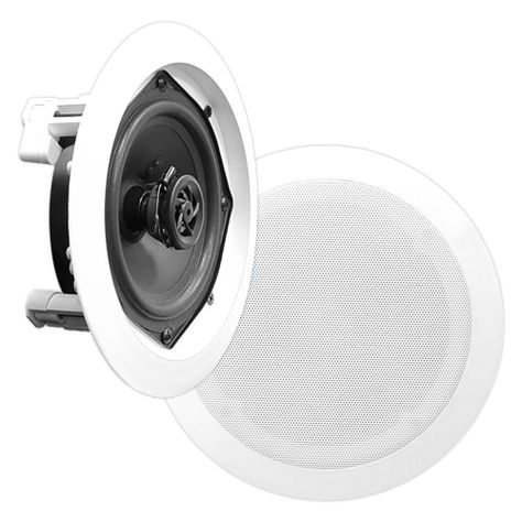 Parlantes de cielo o muro Pyle empotrables blancos-2