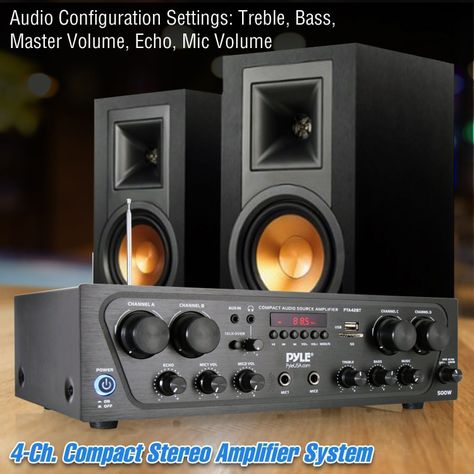 Amplificador de Audio Pyle 4 canales con Bluetooth-3