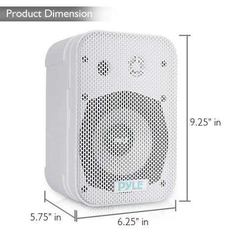 Parlantes interior exterior Pyle 40w blanco-2