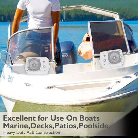 Parlantes interior exterior Pyle 40w blanco-3