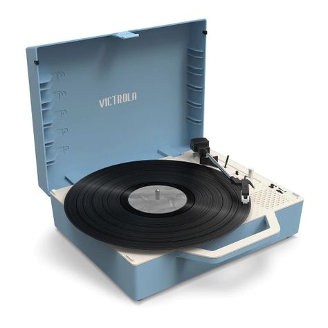 Tornamesa Victrola Re Spin Azul con Bluetooth-0