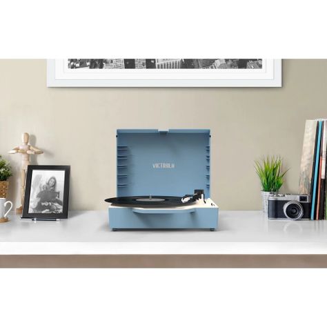Tornamesa Victrola Re Spin Azul con Bluetooth-6