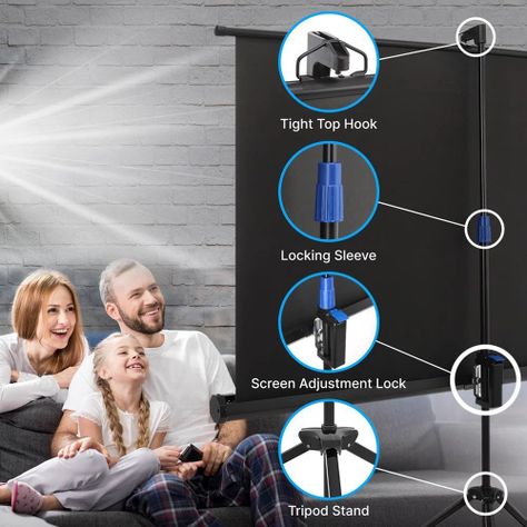 Pantalla telón tipo tripode para proyector pyle 100 pulgadas- blanca-4