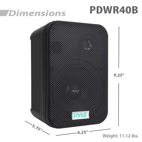 Parlantes interior exterior Pyle 40b negro-2