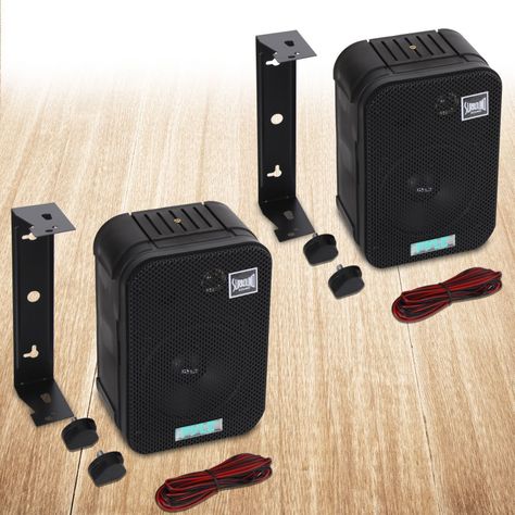 Parlantes interior exterior Pyle 40b negro-1