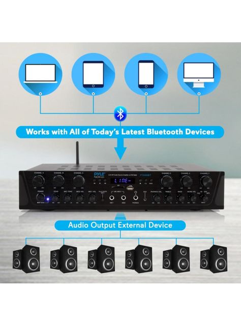 Amplificador de Audio 6 canales con Bluetooth-2