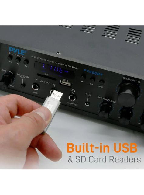 Amplificador de Audio 6 canales con Bluetooth-5