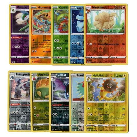 100 Cartas Pokemon Originales sin Repetir-2