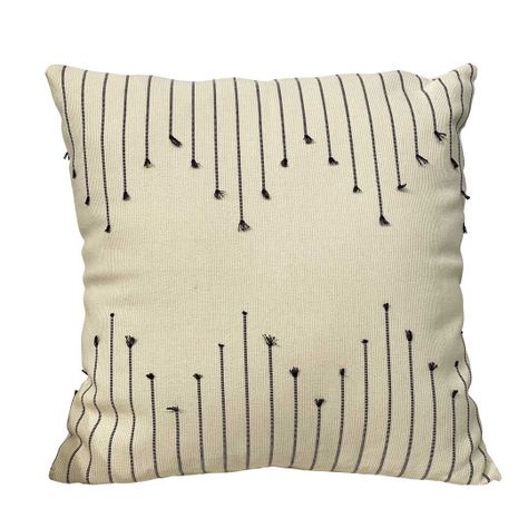 Cojín Beige y Líneas Negras 45x45 -0