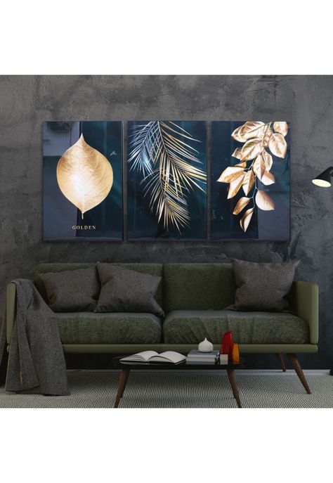 Set 3 Cuadros de acrílico Golden 60x90 -1