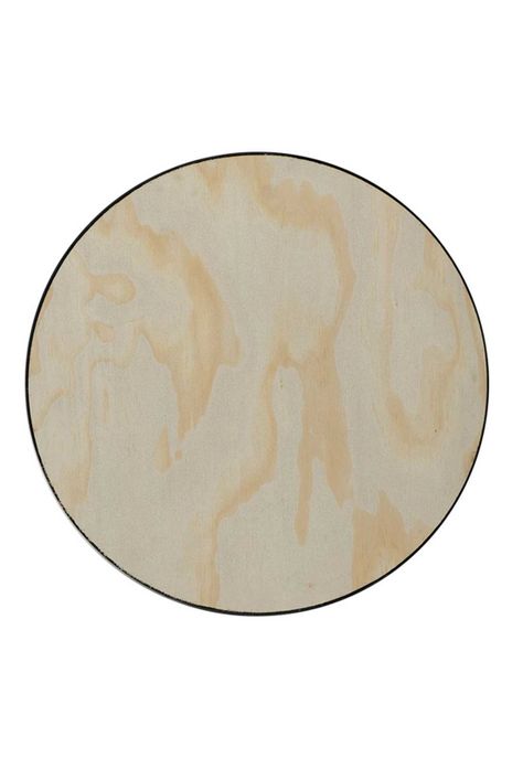 Bandeja decorativa redonda de ratán y madera-5