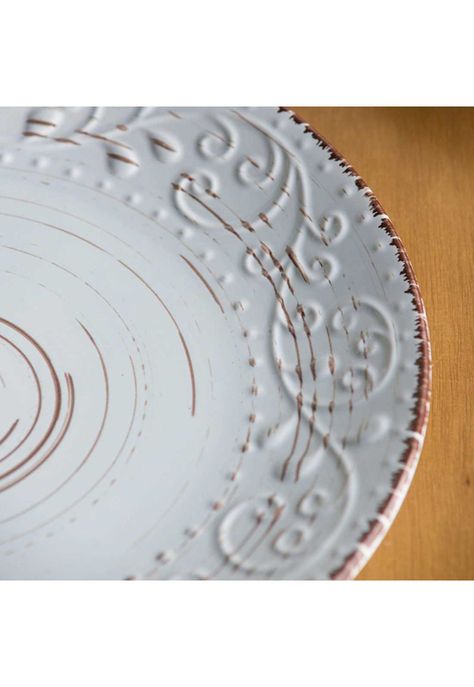 Set de 4 Platos estilo vintage de gres para comedor-3