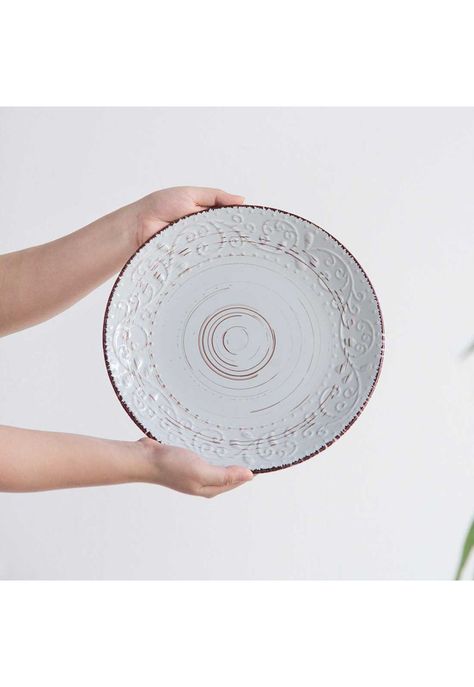 Set de 4 Platos estilo vintage de gres para comedor-4