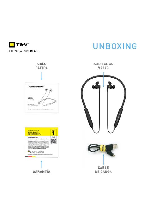 Audifonos Neckband Vr100 Deportivo In Ear 10 Horas Bateria-3
