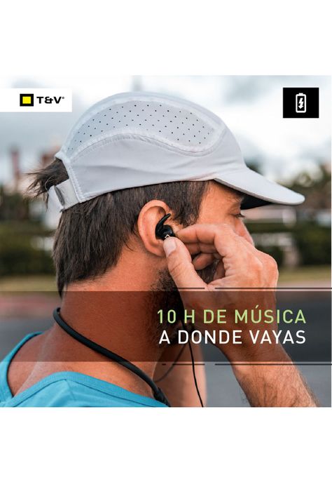 Audifonos Neckband Vr100 Deportivo In Ear 10 Horas Bateria-4