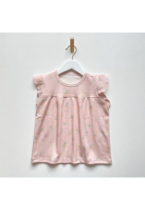 Pijama Eyy niña 2 piezas remera y short modelo flores-1