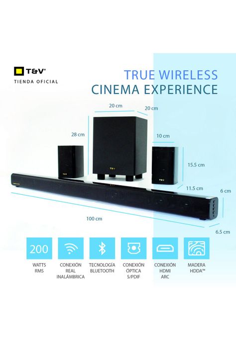 Home Theater Thonet&Vander Rein 5.1 Inalámbrico Bluetooth Hdmi-1