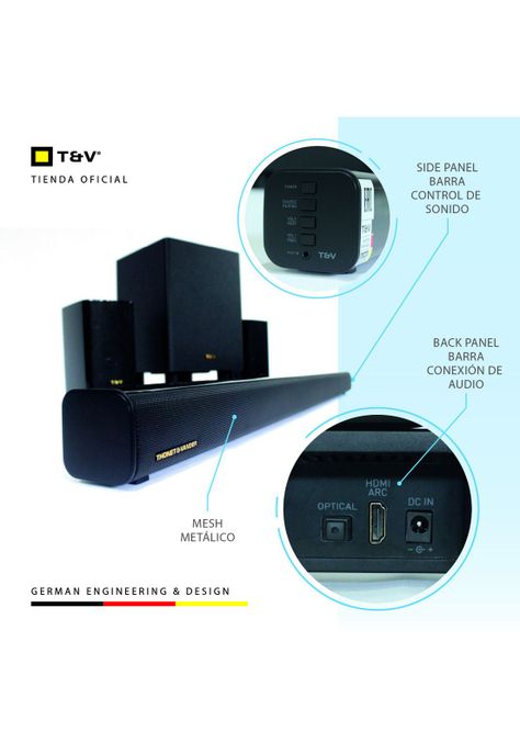 Home Theater Thonet&Vander Rein 5.1 Inalámbrico Bluetooth Hdmi-2