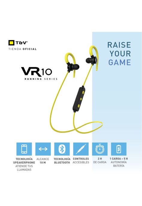 Audifonos Vr10 Inalámbricos Bluetooth Cuello In Ear Running-1