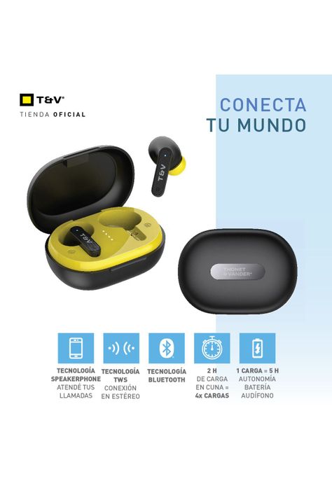 Audifonos In Ear Reis Inalambricos Bluetooth Tactil 5 Horas Mic-1