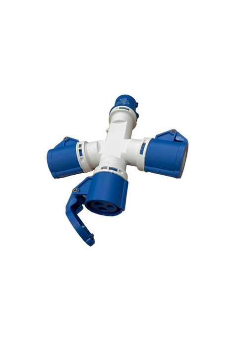 Adaptador Industrial Multiple 3 Sal 16A 220V 2P+T Ip44-0