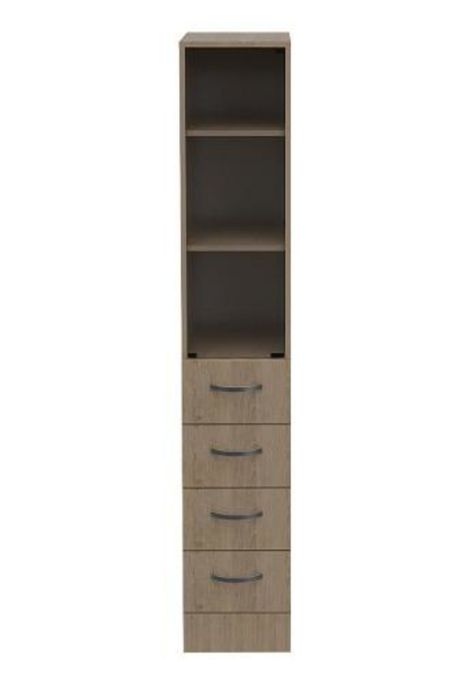 Torre Baño Vanguard Rovere / Blanco 174x30x45cm Tuhome-0