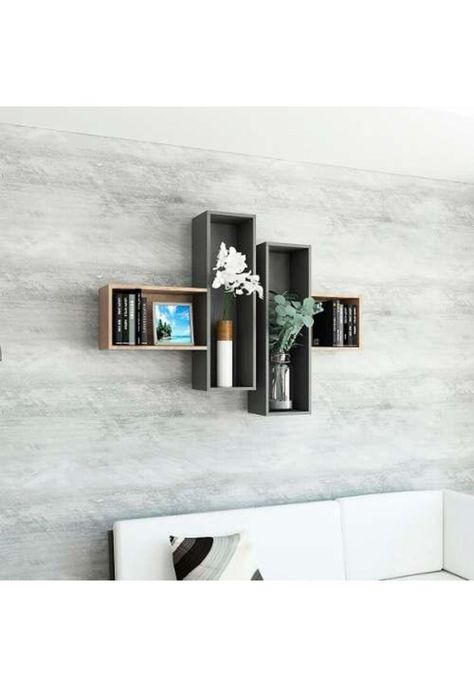Repisa Wall 2a Miel Plomo. Tuhome-4