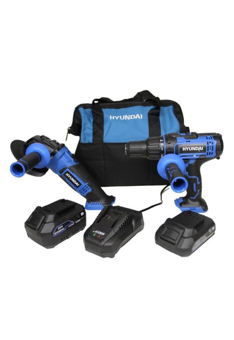 Taladro Percutor 20V+Esmeril Angular 20V+Bat 4Ah 20V+Cargador-0