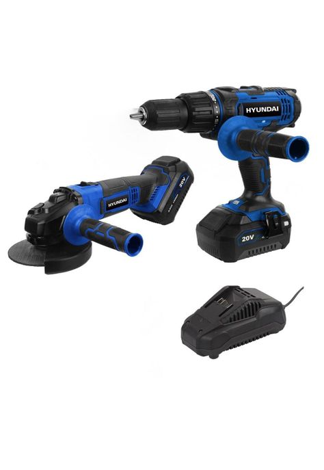 Taladro Percutor 20V+Esmeril Angular 20V+Bat 4Ah 20V+Cargador-2