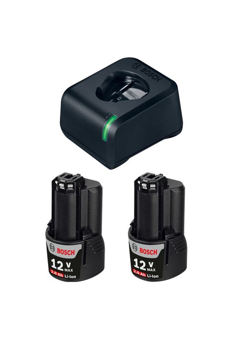 Kit Básico 2 Baterías 12V 2,0 Ah + Cargador GAL 12V-20 Bivolt - Bosch-0