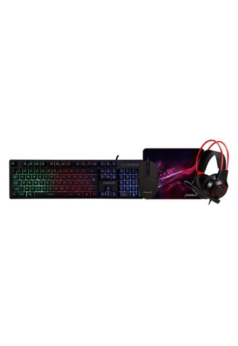 Kit Gamer Teclado + Mouse + Mouse Pad Y Audífonos Fiddler Z-0