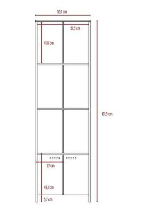 Biblioteca Office Habano 182x55x27cm.tuhome-4