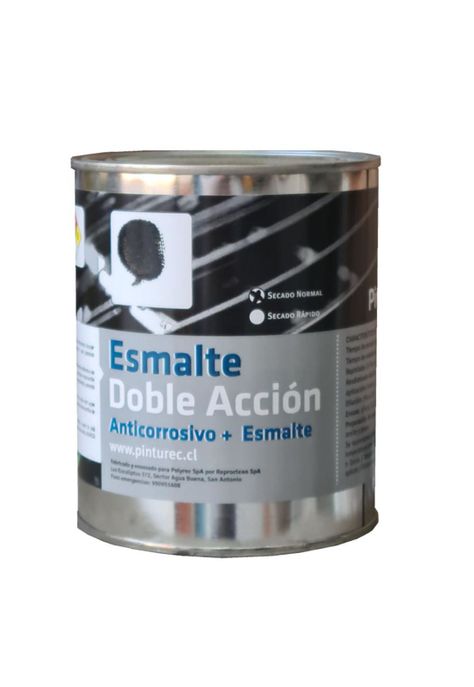 Doble accion Pinturec Negro Brillante 1/4G-0