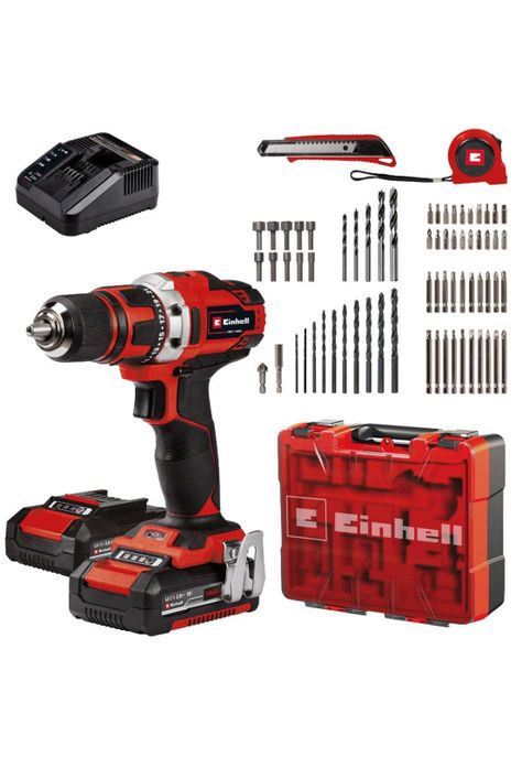 Taladro Inalámbrico TE-CD 18/40 LI-Kit ( 2X2,0 Ah)+ 69 piezas Einhell-0