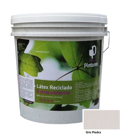 LÁTEX RECICLADO PINTUREC EXTRACUBRIENTE GRIS PIEDRA 4G-0